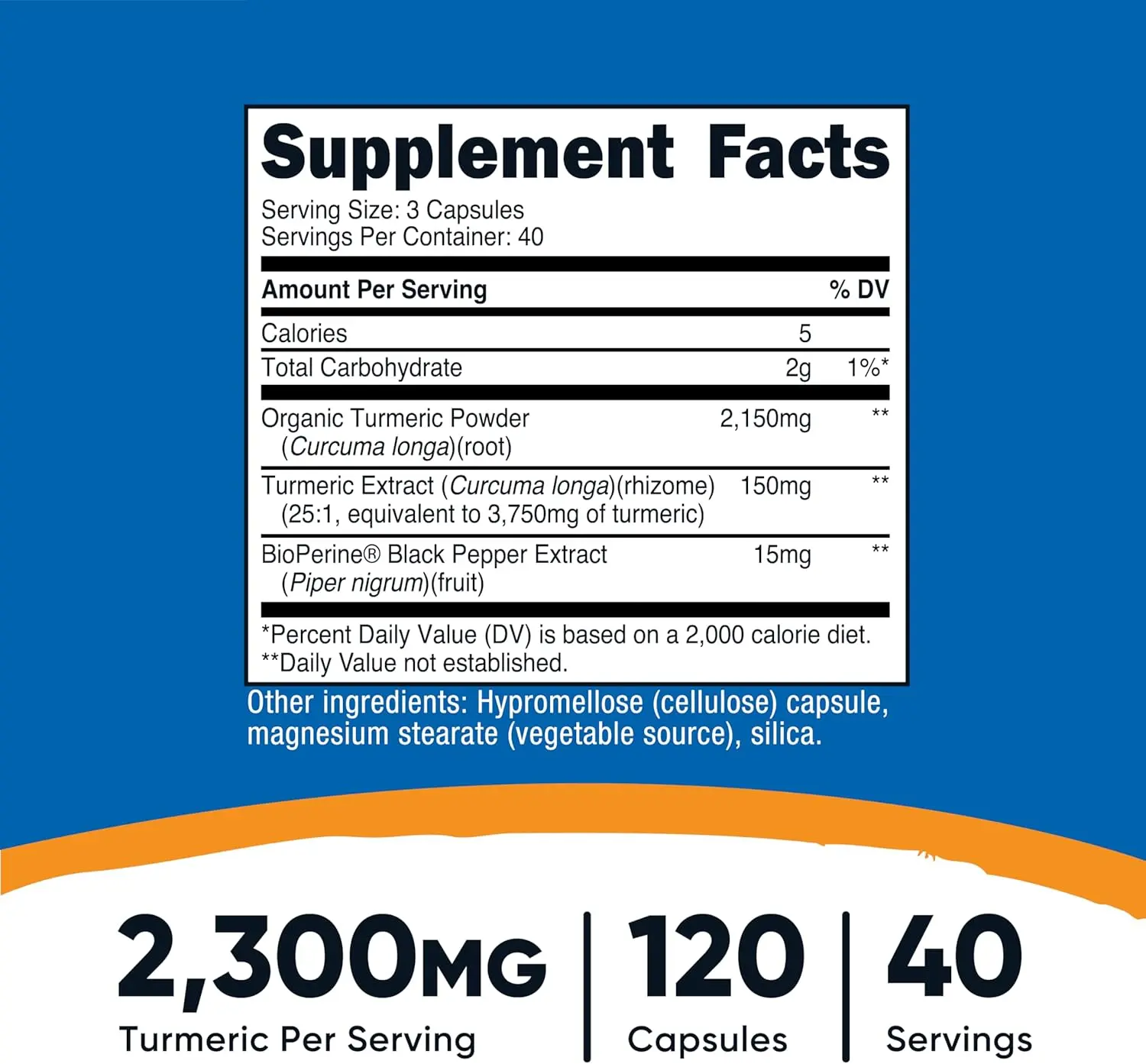 Nutricost Turmeric With Bioperine 2300mg Capsules